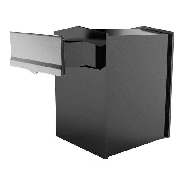 Lettasafe Collection Box w/Silver Letter Plate and 8" to 10" Adjustable Chute LIB-SLVR-LM6-810
